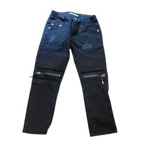 Mena Boy's Kids Navy Cargo Pants Adjustable Waist Size 18 Toddler